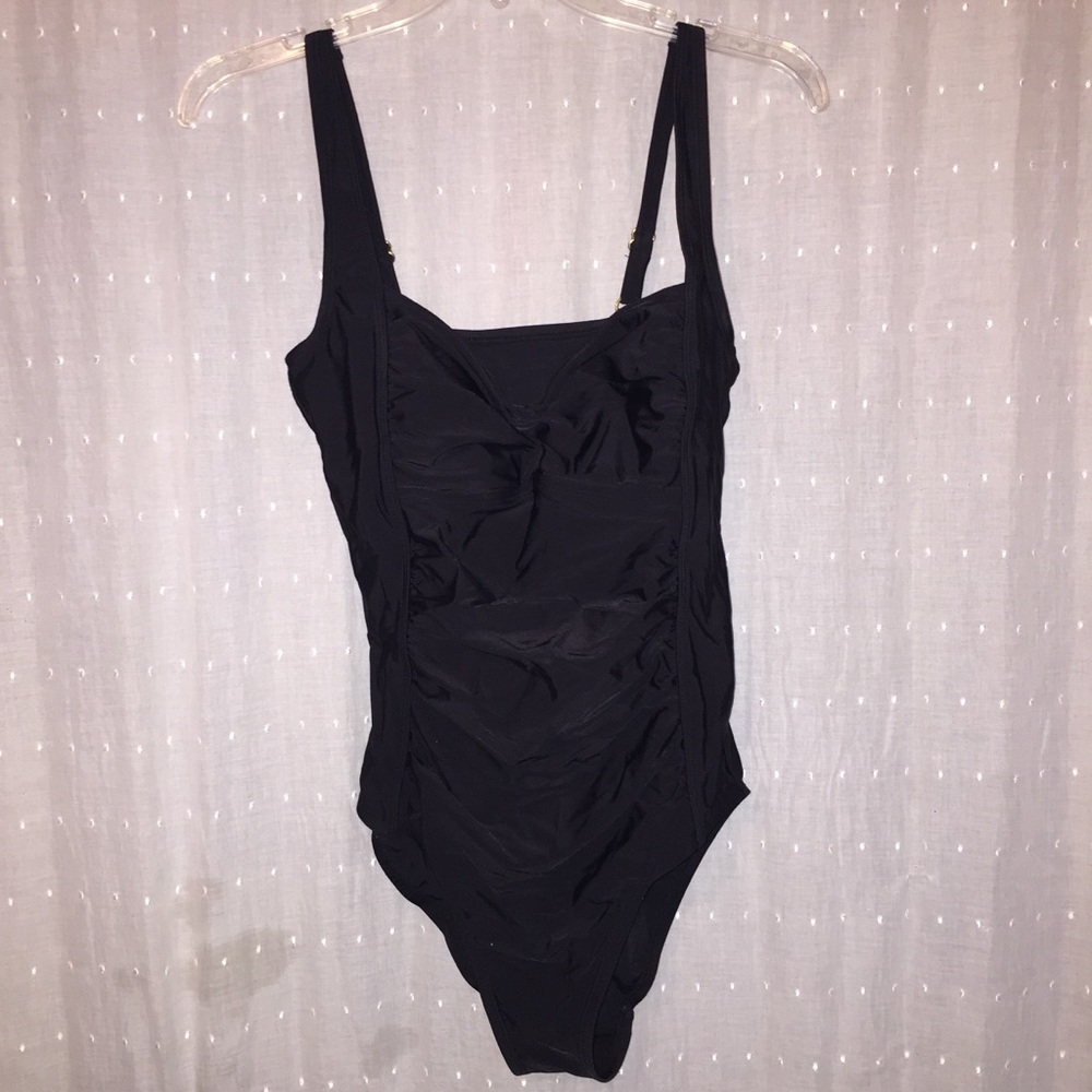 Black one piece swimsuit